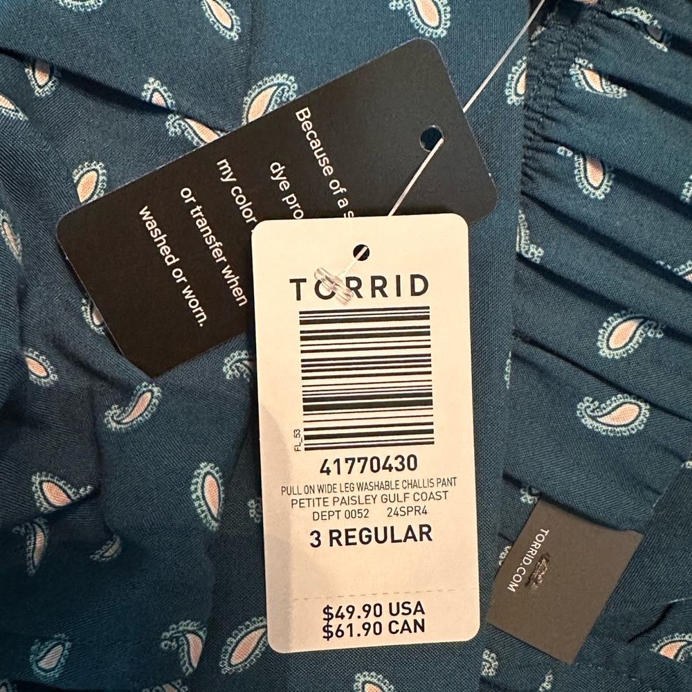 Torrid Teal Wide-Leg Pants